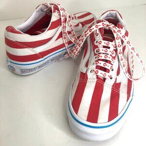 Vans x Where's Waldo Old Skool "International Stripes" Sneakers Sz. 8.5/W 7/M